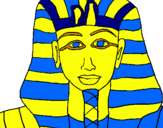 Dibuix Tutankamon pintat per jose i mama