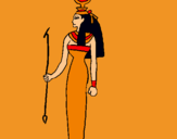 Dibuix Hathor pintat per zaida
