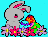 Dibuix Conillet de Pasqua pintat per irina