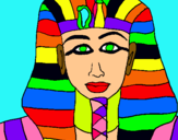 Dibuix Tutankamon pintat per Maria Moreno 1rA
