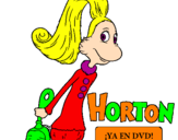 Dibuix Horton - Sally O'Maley pintat per monica