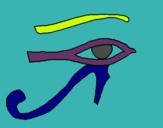 Dibuix Ull Horus pintat per bob