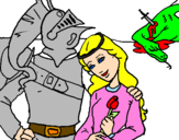Dibuix Sant Jordi y la princesa pintat per IAN E
