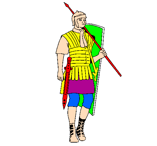 Dibuix Soldat romà  pintat per POL