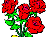 Dibuix Ram de roses pintat per Aina  mari.