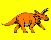 Dibuix Triceratops pintat per gabu