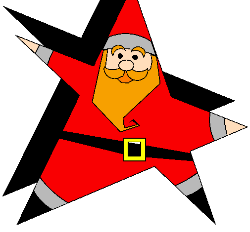 Pare Noel en forma d'estrella 