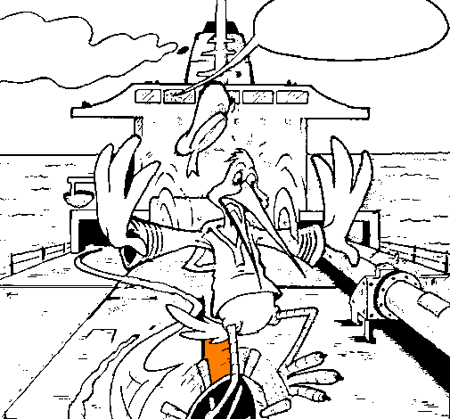 Cigonya en un vaixell