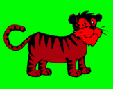 Dibuix Tigre pintat per quim