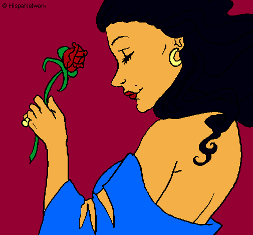 Princesa amb una rosa