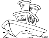 Dibuix Vaixell en el mar  pintat per oriol