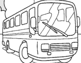 Dibuix Autobús pintat per tren