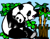 Dibuix Mare Panda pintat per samantha