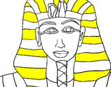 Dibuix Tutankamon pintat per indi pol