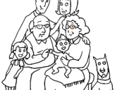 Dibuix Família pintat per a