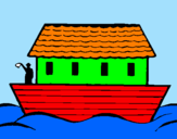 Dibuix Arca de Noe pintat per LLUC