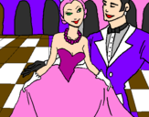 Dibuix Princesa i príncep en el ball reial pintat per lina mmmaria