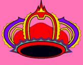 Dibuix Corona reial pintat per marc
