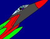 Dibuix Avió de caça pintat per iker garcia belmonte