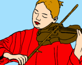 Dibuix Violinista  pintat per emma6