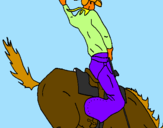 Dibuix Vaquer a cavall pintat per maria lardin marin