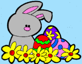 Dibuix Conillet de Pasqua pintat per irene moreno