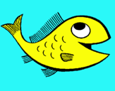Dibuix Peix pintat per peixet groc