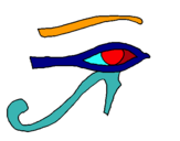 Dibuix Ull Horus pintat per ruben tren