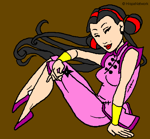 Dibuix Princesa ninja pintat per marga
