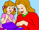 Dibuix Mare i filla pintat per girl