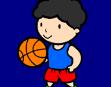Dibuix Jugador de bàsquet pintat per toni