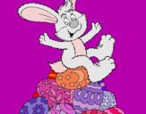 Dibuix Conill de Pasqua pintat per zaida