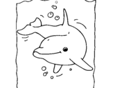 Dibuix Dofí pintat per dibuix peix 3