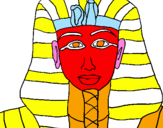 Dibuix Tutankamon pintat per carlota alfaro marti