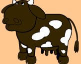 Dibuix Vaca pensativa pintat per MARGA