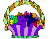 Dibuix Cistell amb flors 4 pintat per amelia chamorro