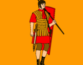 Dibuix Soldat romà  pintat per bob