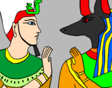 Dibuix Ramsès i Anubis pintat per pel Marcel