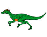 Dibuix Velociraptor  pintat per polc
