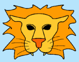 Dibuix Lleó pintat per lleó