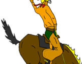 Dibuix Vaquer a cavall pintat per the best of vakeros