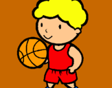 Dibuix Jugador de bàsquet pintat per Lena Casanoves Giol