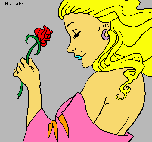 Princesa amb una rosa