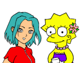 Dibuix Sakura i Lisa pintat per lydia