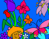 Dibuix Fauna i flora pintat per joan