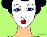 Dibuix Cara de geisha pintat per bet