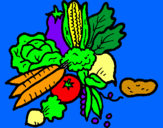 Dibuix verdures pintat per joan
