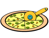 Dibuix Pizza pintat per pizzaaa