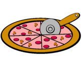 Dibuix Pizza pintat per MARTA R.