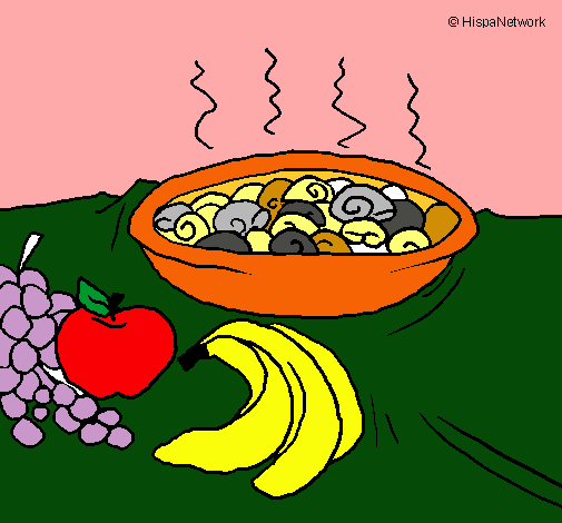 Fruita i caragols a la cassola